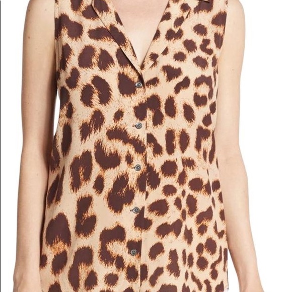 Equipment Leopard Print Sleeveless Blouse - Picture 8 of 9